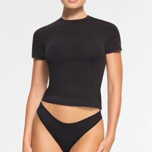 NWT SKIMS Cotton Jersey T-Shirt - Soot XS